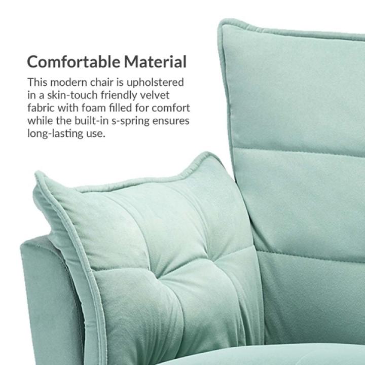 Ilia Sage Velvet Accent Chair