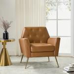 Maris Camel Faux Leather Accent Chair