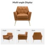 Maris Camel Faux Leather Accent Chair