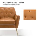 Maris Camel Faux Leather Accent Chair