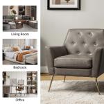 Maris Gray Faux Leather Accent Chair