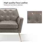 Maris Gray Faux Leather Accent Chair