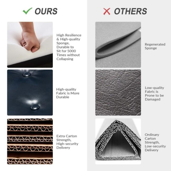 Maris Navy Faux Leather Accent Chair