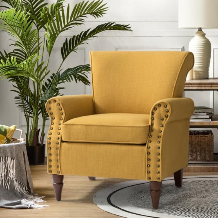 Cythnus Mustard Yellow Accent Chair