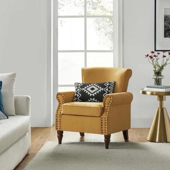 Cythnus Mustard Yellow Accent Chair