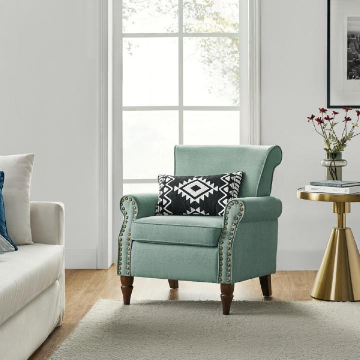 Cythnus Sage Green Accent Chair