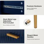 Ceandro Navy 2 Drawer Nightstand