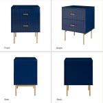Ceandro Navy 2 Drawer Nightstand