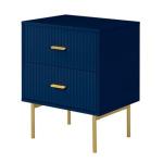 Ceandro Navy 2 Drawer Nightstand