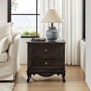 Hippe Charcoal Gray 2 Drawer Nightstand