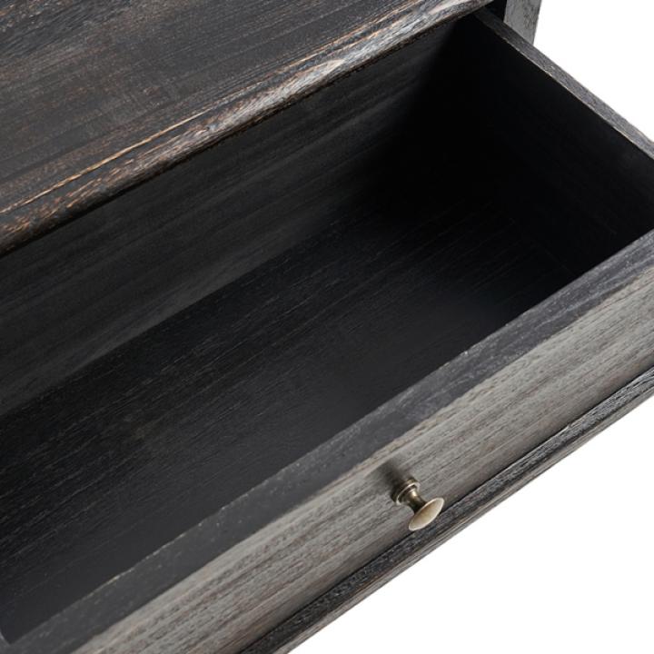 Hippe Charcoal Gray 2 Drawer Nightstand