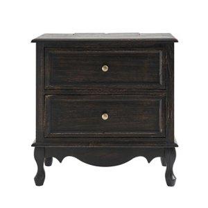 Hippe Charcoal Gray 2 Drawer Nightstand