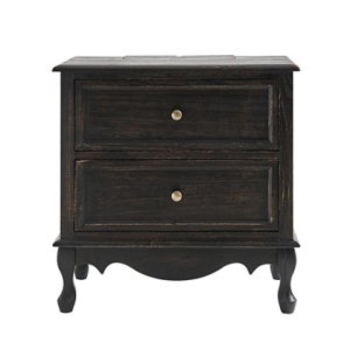 Hippe Charcoal Gray 2 Drawer Nightstand
