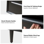 Frieda Black Wood 2 Drawer Charging Nightstand