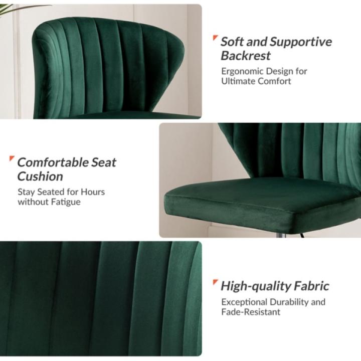 Green Velvet Ilia Office Chair