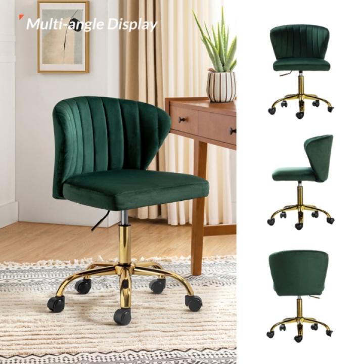 Green Velvet Ilia Office Chair