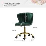 Green Velvet Ilia Office Chair