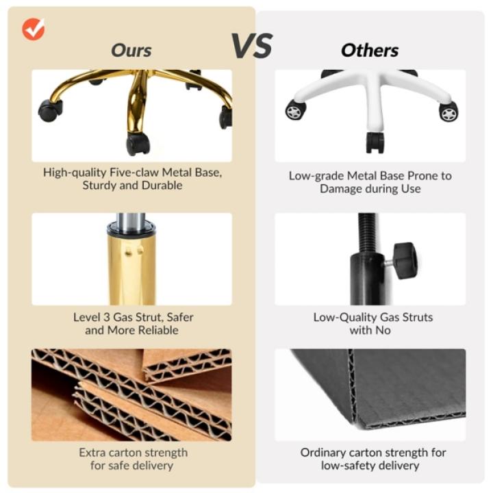 Ivory Velvet Ilia Office Chair