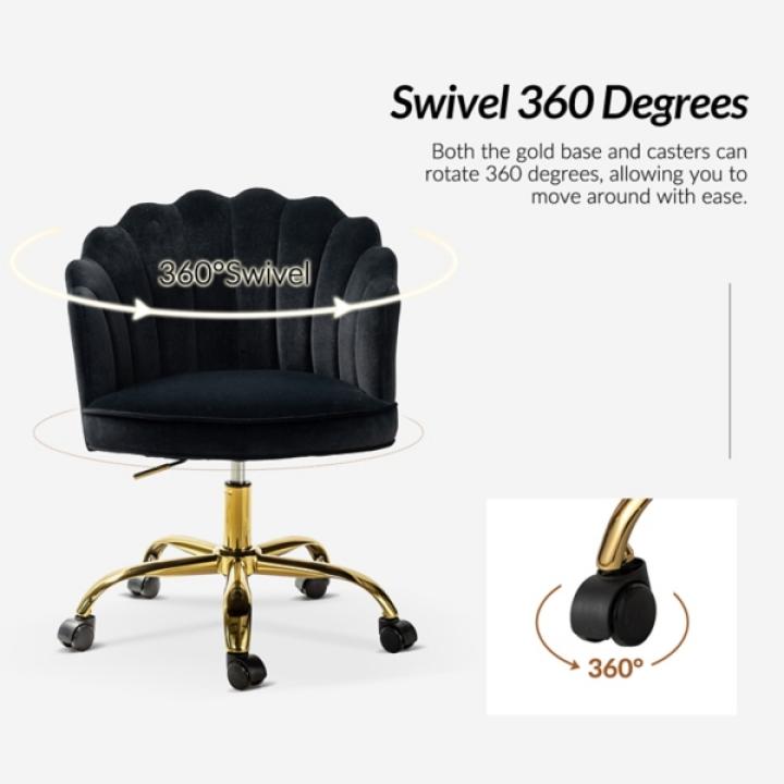 Black Velvet Belanda Office Chair