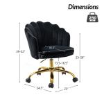 Black Velvet Belanda Office Chair