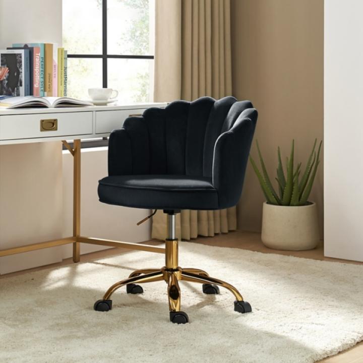 Black Velvet Belanda Office Chair