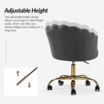 Gray Velvet Belanda Office Chair