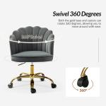 Gray Velvet Belanda Office Chair