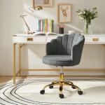 Gray Velvet Belanda Office Chair