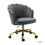 Gray Velvet Belanda Office Chair