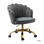 Gray Velvet Belanda Office Chair