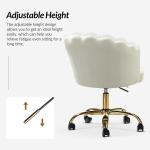 Ivory Velvet Belanda Office Chair