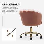 Pink Velvet Belanda Office Chair