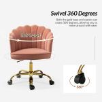 Pink Velvet Belanda Office Chair