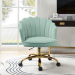 Sage Velvet Belanda Office Chair