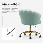 Sage Velvet Belanda Office Chair