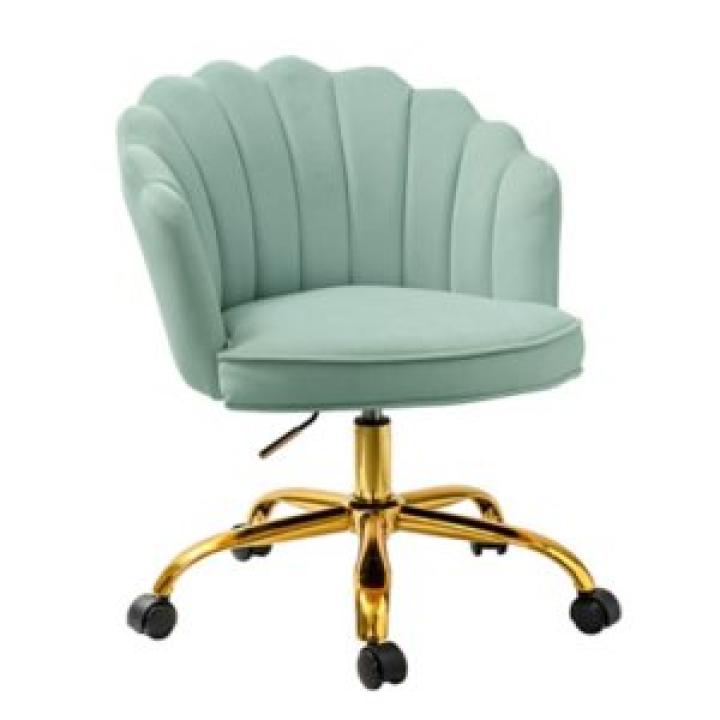 Sage Velvet Belanda Office Chair