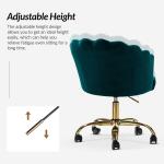 Teal Velvet Belanda Office Chair
