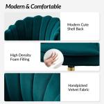 Teal Velvet Belanda Office Chair