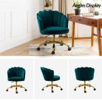 Teal Velvet Belanda Office Chair
