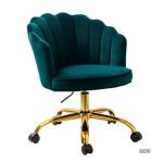Teal Velvet Belanda Office Chair
