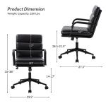 Black Faux Leather Indigo Office Chair