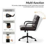 Brown Faux Leather Indigo Office Chair