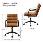 Camel Faux Leather Indigo Office Chair