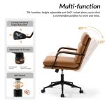 Camel Faux Leather Indigo Office Chair