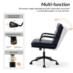 Navy Faux Leather Indigo Office Chair