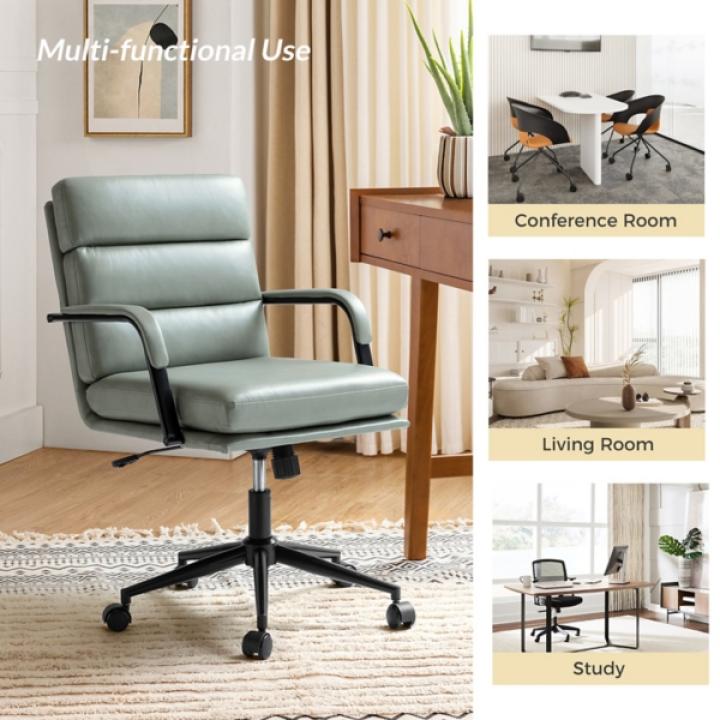 Sage Faux Leather Indigo Office Chair