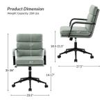 Sage Faux Leather Indigo Office Chair