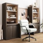 White Faux Leather Indigo Office Chair