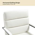 White Faux Leather Indigo Office Chair