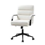 White Faux Leather Indigo Office Chair